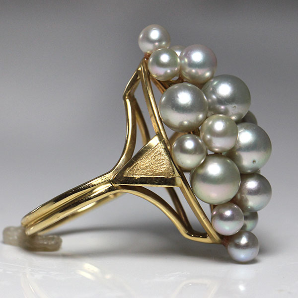 Ming's Blue Pearl Cluster Ring - Image 4