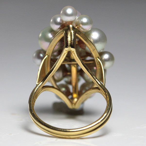 Ming's Blue Pearl Cluster Ring - Image 3