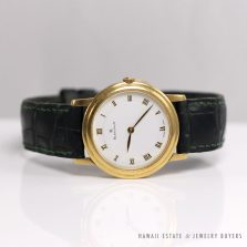 LADIES BLANCPAIN VILLERET 28MM 18K ALLIGATOR MECHANICAL SWISS WATCH w/ APPRAISAL