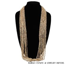 Ten-Strand Ni'ihau Shell Lei: Pololei Momi 'Ōnikiniki 48 inches #2837-13