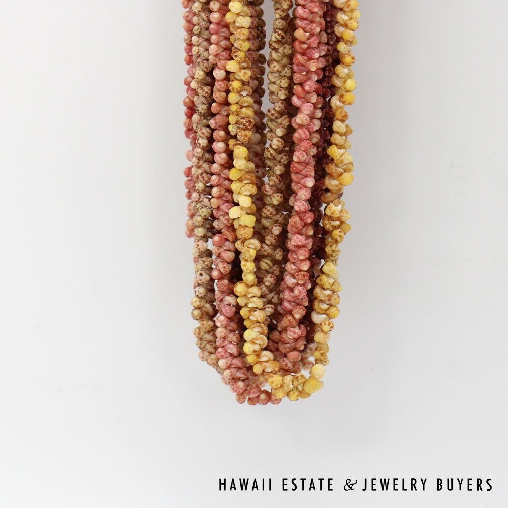Ten-Strand Multi-Color Ni'ihau Shell Lei: Maunaloa 35 inches #3180-01 - Image 8