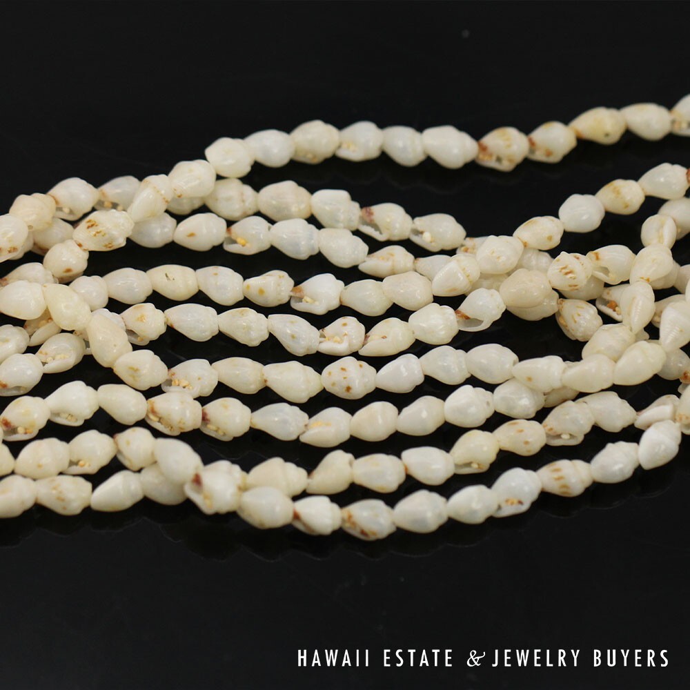 Nine-Strand Ni'ihau Shell Choker: Pololei Momi Lenalena #2637-02 - Image 2