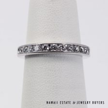 Tiffany & Co Plat 0.45ctw Diamond Anniversary Ring Size 5